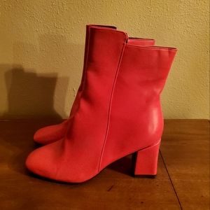 IDIFU Women' Ada Fashion Red Gogo Ankle Boots